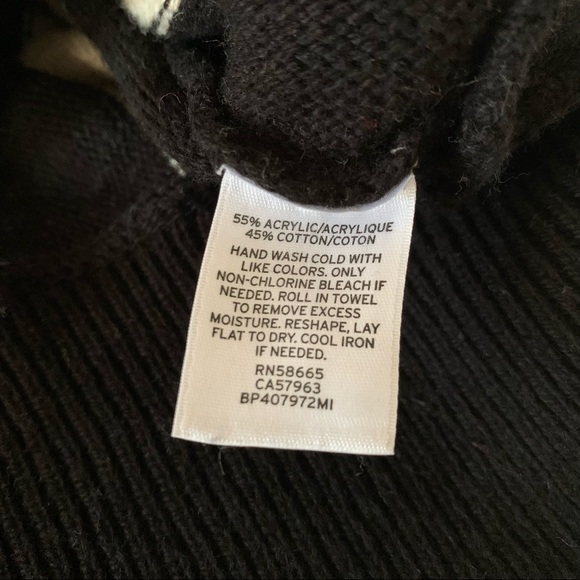 BP striped button sweater cardigan black and cream size xxs - Picture 7 of 9